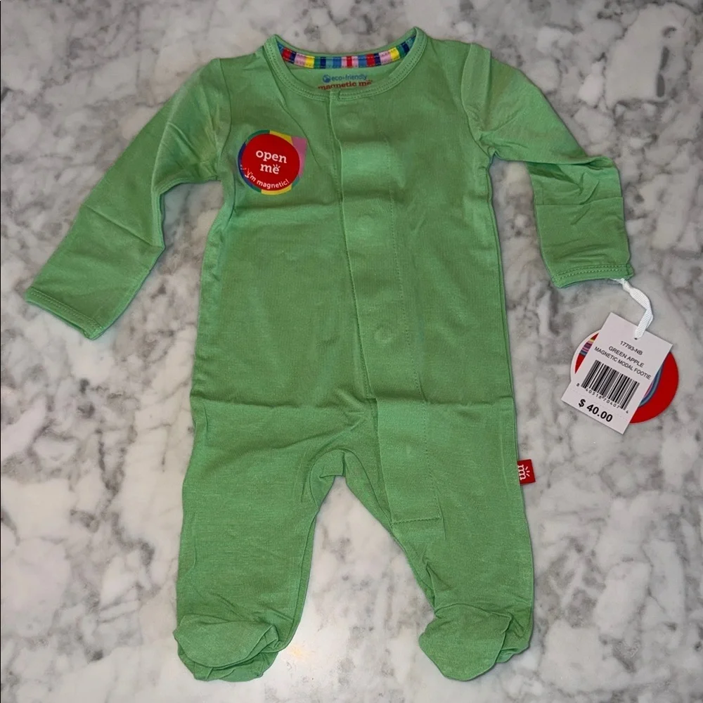 NWT Magnetic Me Modal Green Footie